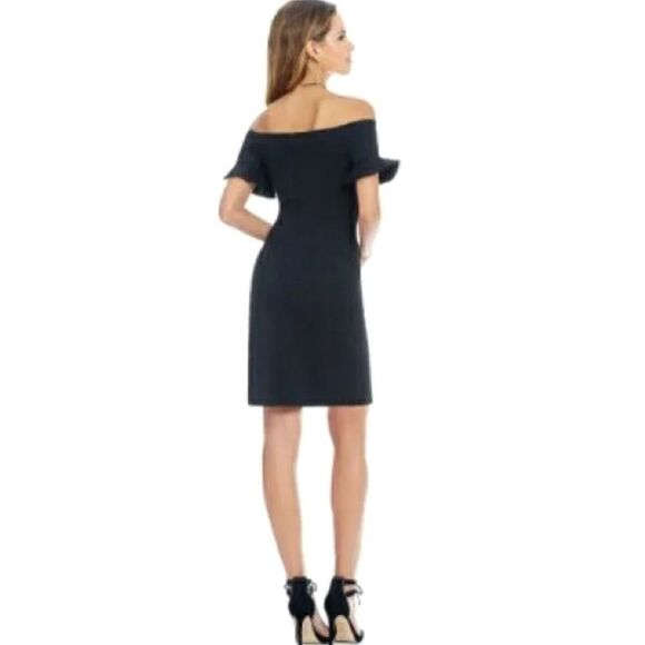 🆕️NWT Gianni Bini Fan Favs Tamara Off-the-Shoulder Sheath Bodycon Black Midi XS - Picture 16 of 16